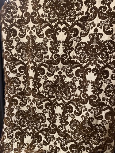 Jacquard velvet fabric brown - velvet,