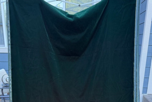 Dark green velvet fabric - green,