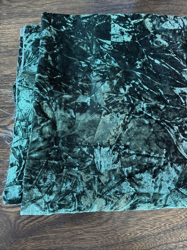 Crushed velvet fabric - velvet, emerald