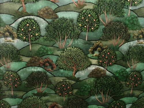 Green meadow velvet - velvet, curtain