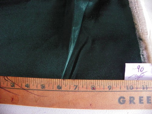 Dark green velvet - green,