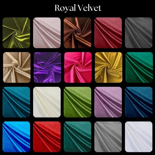 Premium royal velvet fabric - royal,