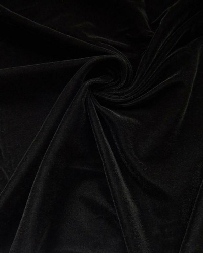 Black plush triple - black, velvet